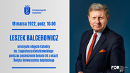 Uroczyste objęcie Katedry im. Eugeniusza Kwiatkowskiego przez prof. Leszka Balcerowicza, podczas posiedzenia Senatu UG z okazji  Święta Uniwersytetu Gdańskiego